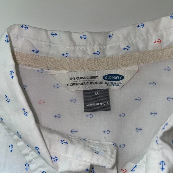 NWT Old Navy Button Down Anchor Print - Picture 4 of 4